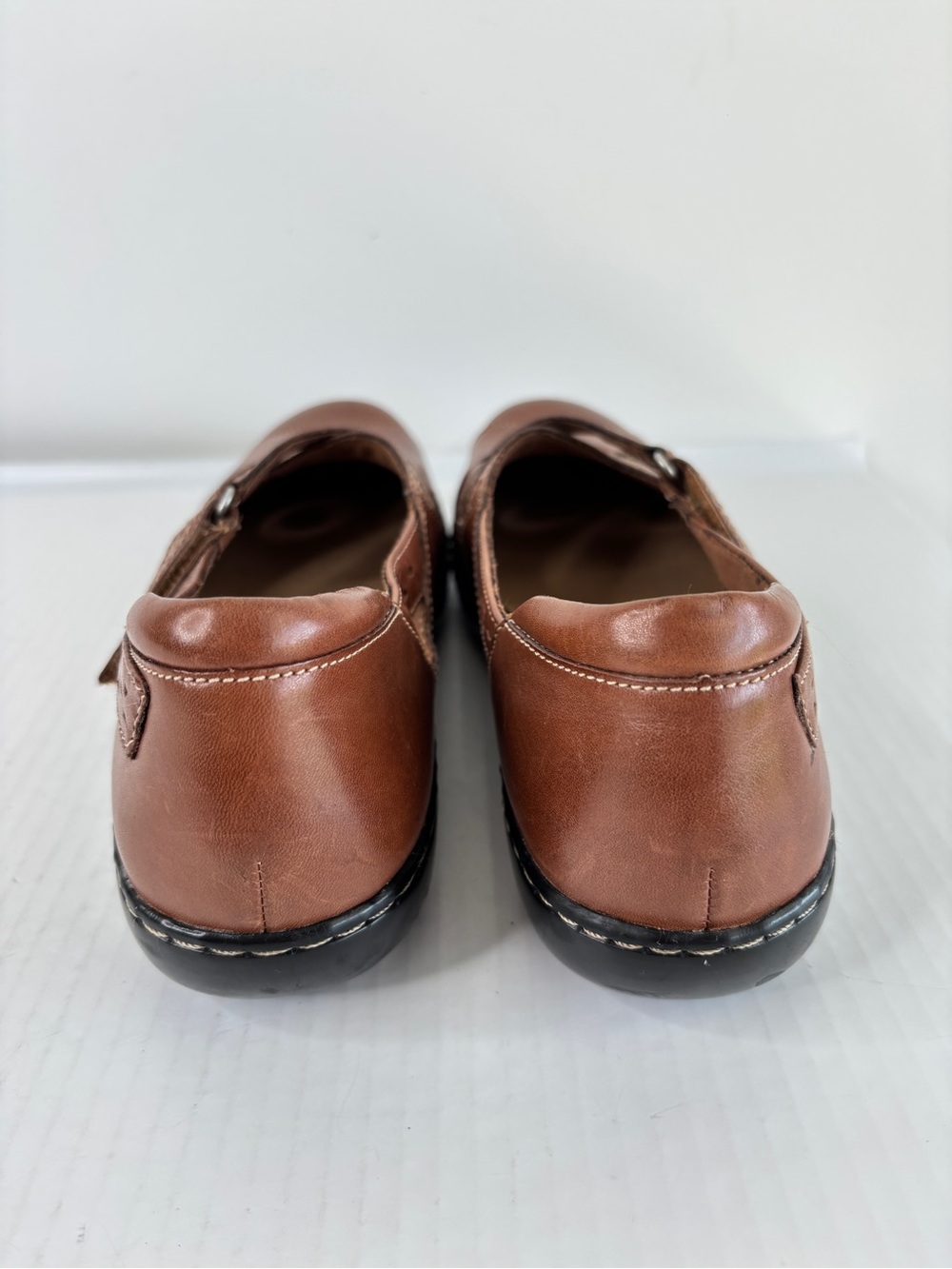 Clarks Ashland Spin Q Slip-On Loafer Mary Jane Womens Comfort Shoe Size 10 Brown - Picture 5 of 11